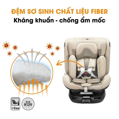 Ghế Ô tô trẻ em Welldon Smart Pro 2 Xoay 360, ISOFIX, i-Size R129, dùng từ sơ sinh tới 7 tuổi, giảm giá 23% 5