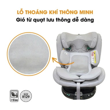 Ghế Ô tô trẻ em Welldon Smart Pro 2 Xoay 360, ISOFIX, i-Size R129, dùng từ sơ sinh tới 7 tuổi, giảm giá 23% 8