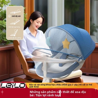 Ghế rung điện O cho trẻ sơ sinh - Nôi đa chức năng, giường ngủ, ghế ngả, chống lật