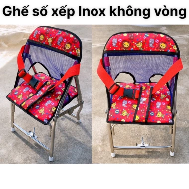 Ghế số xếp inox cao cấp không vòng cho bé - mẫu Wave, Future, Sirius, Dream, Honda, Blade - Giá siêu ưu đãi 235.200 VND