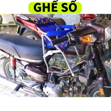 Ghế số xếp sắt sơn gấp gọn, dây đai an toàn cho bé - Giá ưu đãi 200,200₫
