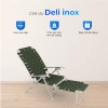 Ghế xếp gấp gọn inox Deli QUI PHÚC - gác chân, dây dù lớn, sáng bóng, chịu tải 120kg - giá 831.357₫ 3