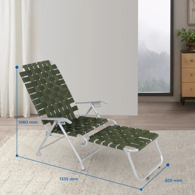 Ghế xếp gọn Deli QUI PHÚC - Dây dù lớn, thoáng khí, gác chân - 614.180₫