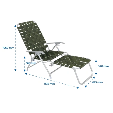 Ghế xếp gọn Deli QUI PHÚC - Dây dù lớn, thoáng khí, gác chân - 614.180₫