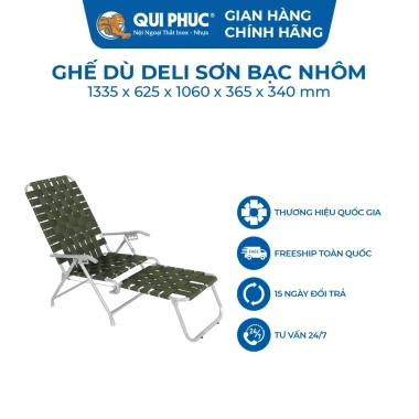 Ghế xếp gọn Deli QUI PHÚC - Dây dù lớn, thoáng khí, gác chân - 614.180₫ 6 Ghế xếp gọn Deli QUI PHÚC - Dây dù lớn, thoáng khí, gác chân - 614.180₫ 6