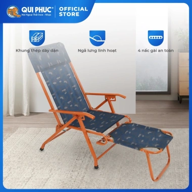 Ghế xếp gọn Felix QUI PHÚC lưới vải bền, thoáng khí, an toàn, có gác chân 476.420₫
