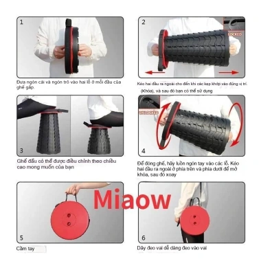 Ghế xếp telescopic Miaoou – ghế di động ngoài trời, thấp điều chỉnh, giá chỉ 393.400₫ (giảm 20%)