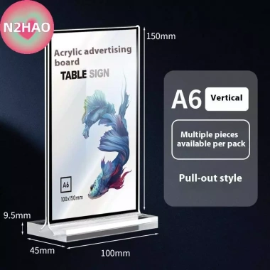 Giá Đỡ Acrylic A4/A5/A6 N2HAO - Hiển Thị Nhãn Giá, Menu, Bàn Đặt, Giá Chỉ 74.250₫