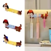 Giá đỡ bàn chải YUUKII Dachshond 3 móc treo tường chống nước, kèm móc thẻ và khăn Acrylic đa năng - Giá chỉ 33.000₫ 3