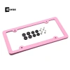 Giá đỡ biển số ô tô nhôm màu hồng chuẩn US 1/2 Cái CISWGE mới, khung ảnh xe 4