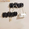 Giá đỡ chìa khóa hình đàn Piano AVENULL - Móc treo tường gỗ nghệ thuật gập lại 5 móc