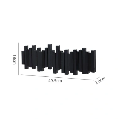 Giá đỡ chìa khóa hình đàn Piano AVENULL - Móc treo tường gỗ nghệ thuật gập lại 5 móc 2