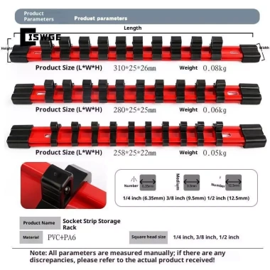Giá đỡ cờ lê Soet Rail 1/4-3/8-1/2 inch – Đa năng, tường, lưu trữ công cụ mới 4 Giá đỡ cờ lê Soet Rail 1/4-3/8-1/2 inch – Đa năng, tường, lưu trữ công cụ mới 4