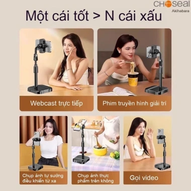 Giá đỡ điện thoại Akihabara, điều chỉnh chiều cao, chụp ảnh, quay video, livestream 8 Giá đỡ điện thoại Akihabara, điều chỉnh chiều cao, chụp ảnh, quay video, livestream 8