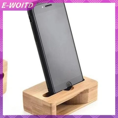 Giá đỡ điện thoại E-WOITD - Bộ khuếch đại loa di động, bàn gỗ tre, hỗ trợ máy tính bảng, ô tô - Giá 75.680₫