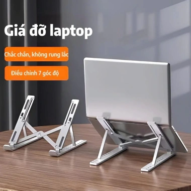 Giá Đỡ Laptop Kim Nhôm 13.3-15.6 inch, Tản Nhiệt, Điều Chỉnh Độ Cao - Giá 89.000₫