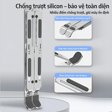 Giá Đỡ Laptop Kim Nhôm 13.3-15.6 inch, Tản Nhiệt, Điều Chỉnh Độ Cao - Giá 89.000₫