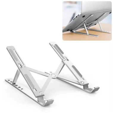 Giá Đỡ Laptop Nhôm Gấp Gọn 6 Cấp Độ, Tản Nhiệt, Chống Rung, Điều Chỉnh Độ Cao - Giá 79.000 VND