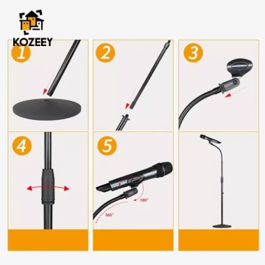 Giá đỡ mic tiết kiệm không gian, điều chỉnh cho karaoke và bài phát biểu – giá 550.000₫ 4