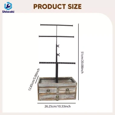 Giá đỡ trang sức 3 tầng ngăn kéo - Bông tai, vòng cổ, phụ kiện tóc - 566,500₫ 9