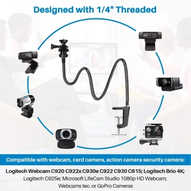 Giá đỡ webcam kẹp linh hoạt cho Logitech C920 C922 C930 – Giá chỉ 204.600₫