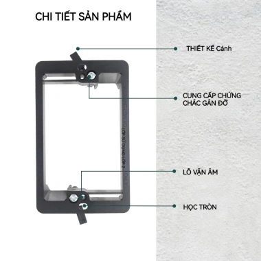 Giá đỡ ZoeRax điện áp thấp gắn tấm tường đơn Gang - hỗ trợ cáp điện thoại, mạng, loa đồng trục, HDMI, giảm còn 71.499đ