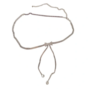 Giả Kim Cương Nơ Dây Thắt Lưng Nữ Đơn Giản Dài Viền Dây Xích Kim Loại - Giá 108.823₫ 8