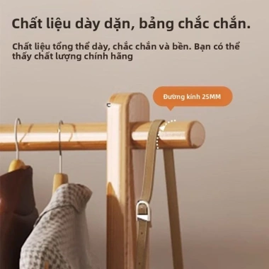 Giá treo quần áo đứng sàn phòng ngủ gia đình, thiết kế di động, đa chức năng 5