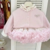 Giảm 50% Áo Len Dệt Kim Phiên Bản Hàn Quốc Màu Hồng Cardigan ấm áp phong cách Tây