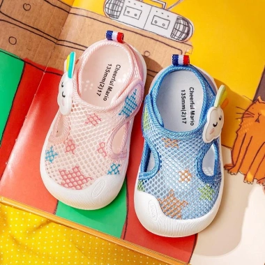 Giảm Giá Lớn Cheerful Mario Giày Lưới Sandald Tập Khóa Dán - Đế Mềm, Chống Trơn, Thoáng Khí, Giá 149.400₫ 2