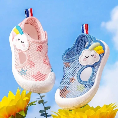 Giảm Giá Lớn Cheerful Mario Giày Lưới Sandald Tập Khóa Dán - Đế Mềm, Chống Trơn, Thoáng Khí, Giá 149.400₫ 6