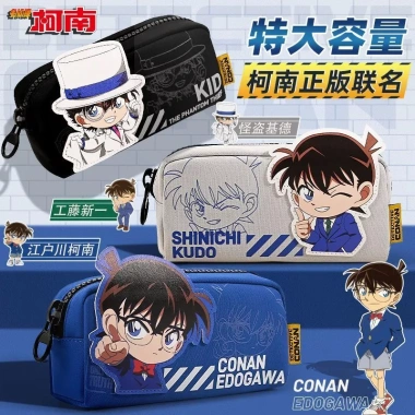 Giao 48h - Hộp bút chì Thám tử Conan Kẻ trộm ma, dung tích lớn, phù hợp học sinh tiểu học, văn phòng phẩm giá tốt