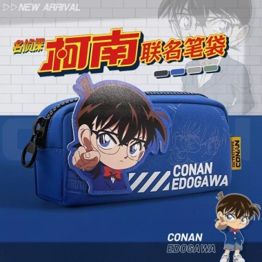 Giao 48h - Hộp bút chì Thám tử Conan Kẻ trộm ma, dung tích lớn, phù hợp học sinh tiểu học, văn phòng phẩm giá tốt