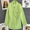 Giao hàng nhanh Áo khoác mùa xuân nữ màu xanh kẹo - Blazer phong cách đường phố Hàn Quốc 2.026, thanh lịch, nhỏ nhắn, thoải mái 4