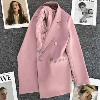 Giao hàng nhanh Áo khoác mùa xuân nữ màu xanh kẹo - Blazer phong cách đường phố Hàn Quốc 2.026, thanh lịch, nhỏ nhắn, thoải mái 6
