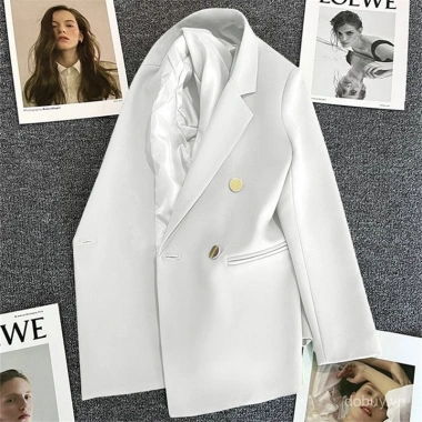 Giao hàng nhanh Áo khoác mùa xuân nữ màu xanh kẹo - Blazer phong cách đường phố Hàn Quốc 2.026, thanh lịch, nhỏ nhắn, thoải mái 7