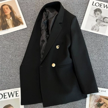 Giao hàng nhanh Áo khoác mùa xuân nữ màu xanh kẹo - Blazer phong cách đường phố Hàn Quốc 2.026, thanh lịch, nhỏ nhắn, thoải mái 8