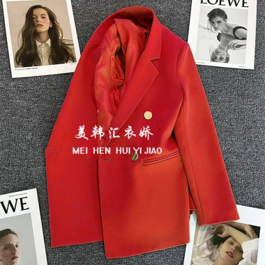 Giao hàng nhanh Áo khoác mùa xuân nữ màu xanh kẹo - Blazer phong cách đường phố Hàn Quốc 2.026, thanh lịch, nhỏ nhắn, thoải mái 10