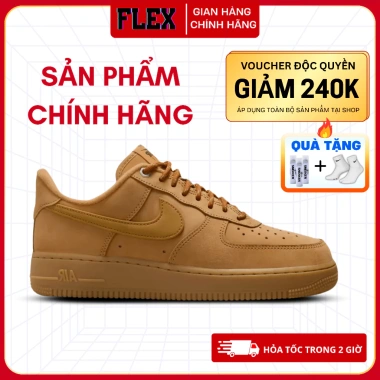 Giày AF1 Low Flax 2.019 chính hãng Nâu nam nữ FLEX SHOES giảm giá 2.560.000 VND