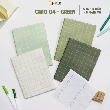Giấy bao tập A5 CARO STHM Set 8 tờ, tặng 8 nhãn vở, 25.800 VND, không dành cho B5 3