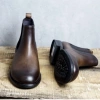 Giày Boot Chelsea Da Bê Đen Nâu Mũi Tròn Vương Quyền - Nam Tính Mạnh Mẽ ZANE 8