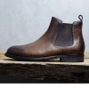 Giày Boot Chelsea Da Bê Đen Nâu Mũi Tròn Vương Quyền - Nam Tính Mạnh Mẽ ZANE 10