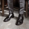 Giày Boots Nam Cổ Cao Da Bò Thật Màu Nâu, Giày Tây Đen Khoá Kéo TONKIN 4
