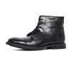 Giày Boots Nam Cổ Cao Da Bò Thật Màu Nâu, Giày Tây Đen Khoá Kéo TONKIN 5