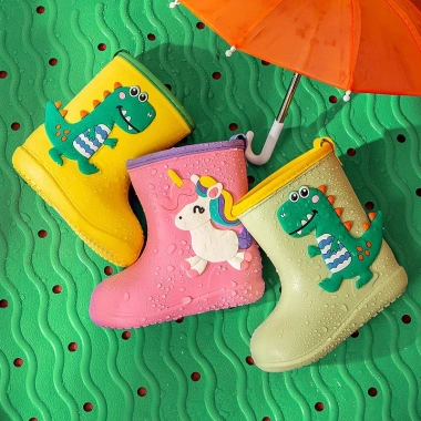 Giày Bốt Eva Đi Mưa Cheerful Mario Khủng Long Chống Trượt, Thấm Nước 168.480đ