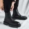 Giày bốt Martin nam cao cổ phong cách Anh da công sở cao cấp màu đen - Chelsea bốt ngắn, giảm giá 637.000₫ 2