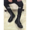 Giày Bốt Nam Cao Cổ Đen Ghết Da, Đế Cao Su Thiên Nhiên Chống Trơn, May Thêm Dù - Giá 2.112.500₫ 5