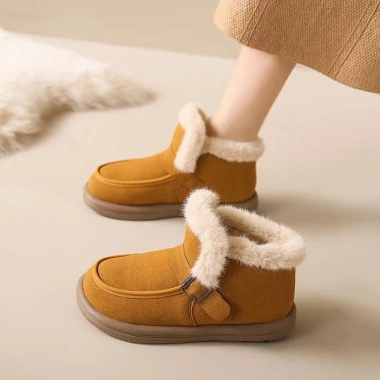 Giày Bốt Tuyết Nữ Mùa Đông 2.024 Lông Cừu Lót Dày Đệm Cotton Ấm Áp Đế Mềm 3 Giày Bốt Tuyết Nữ Mùa Đông 2.024 Lông Cừu Lót Dày Đệm Cotton Ấm Áp Đế Mềm 3