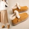Giày Bốt Tuyết Nữ Mùa Đông 2.024 Lông Cừu Lót Dày Đệm Cotton Ấm Áp Đế Mềm 6