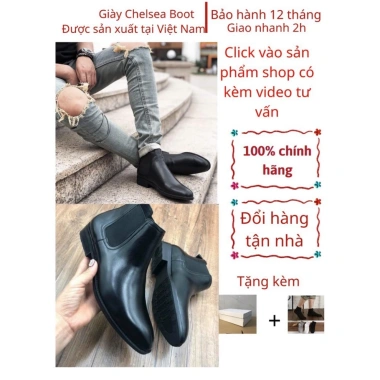 Giày Chelsea Boot Da Bò Nguyên Tấm Giai Tầng - Hàng Việt, Giá ưu đãi 1.462.500₫